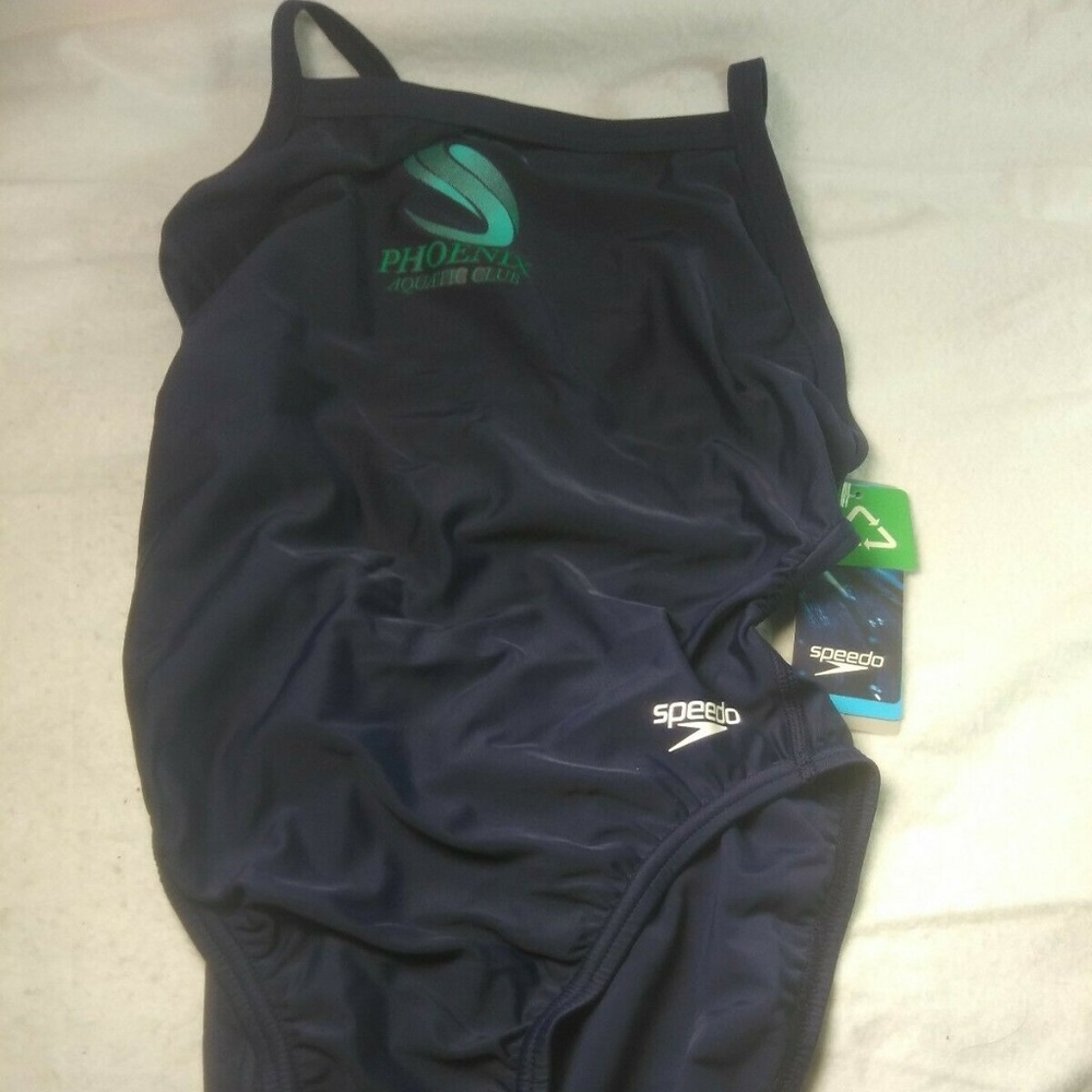 NEW Speedo Navy one Piece Swimsuit POWERflex Eco